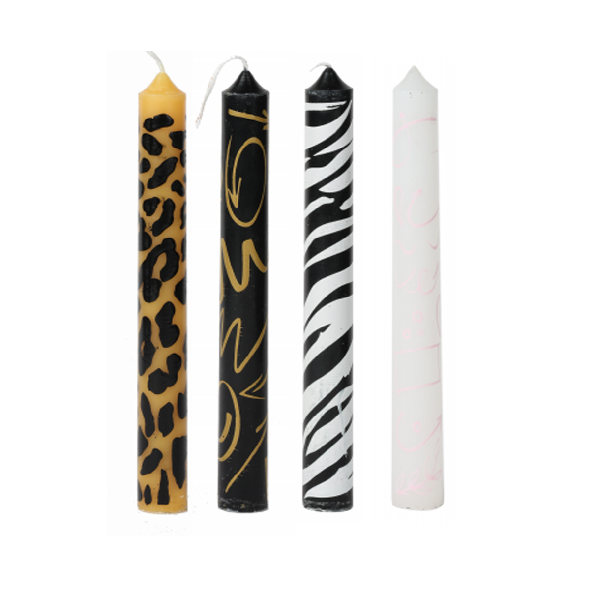 silk-screen printing colorful straight candle