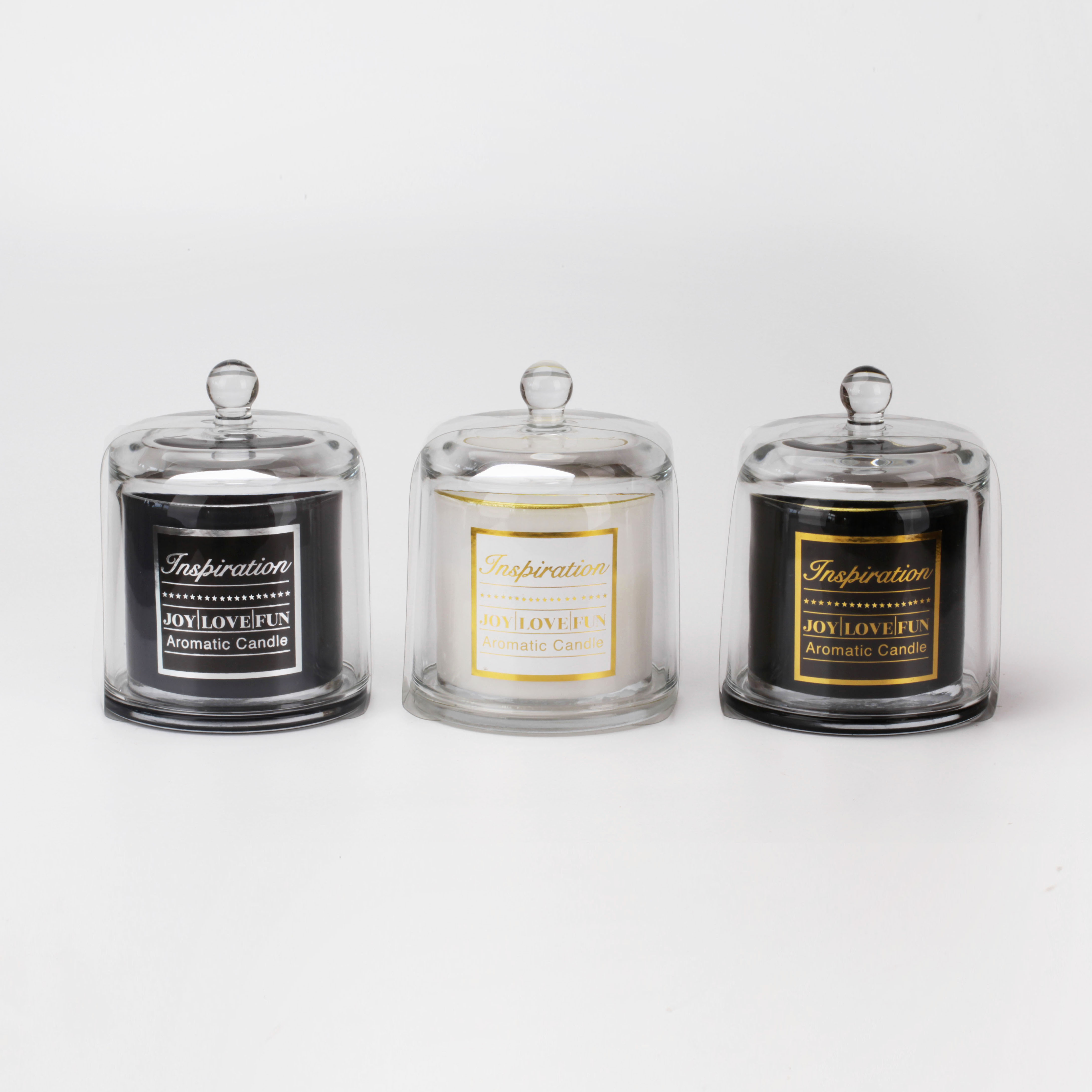 Inspiration collection candle with glass cover