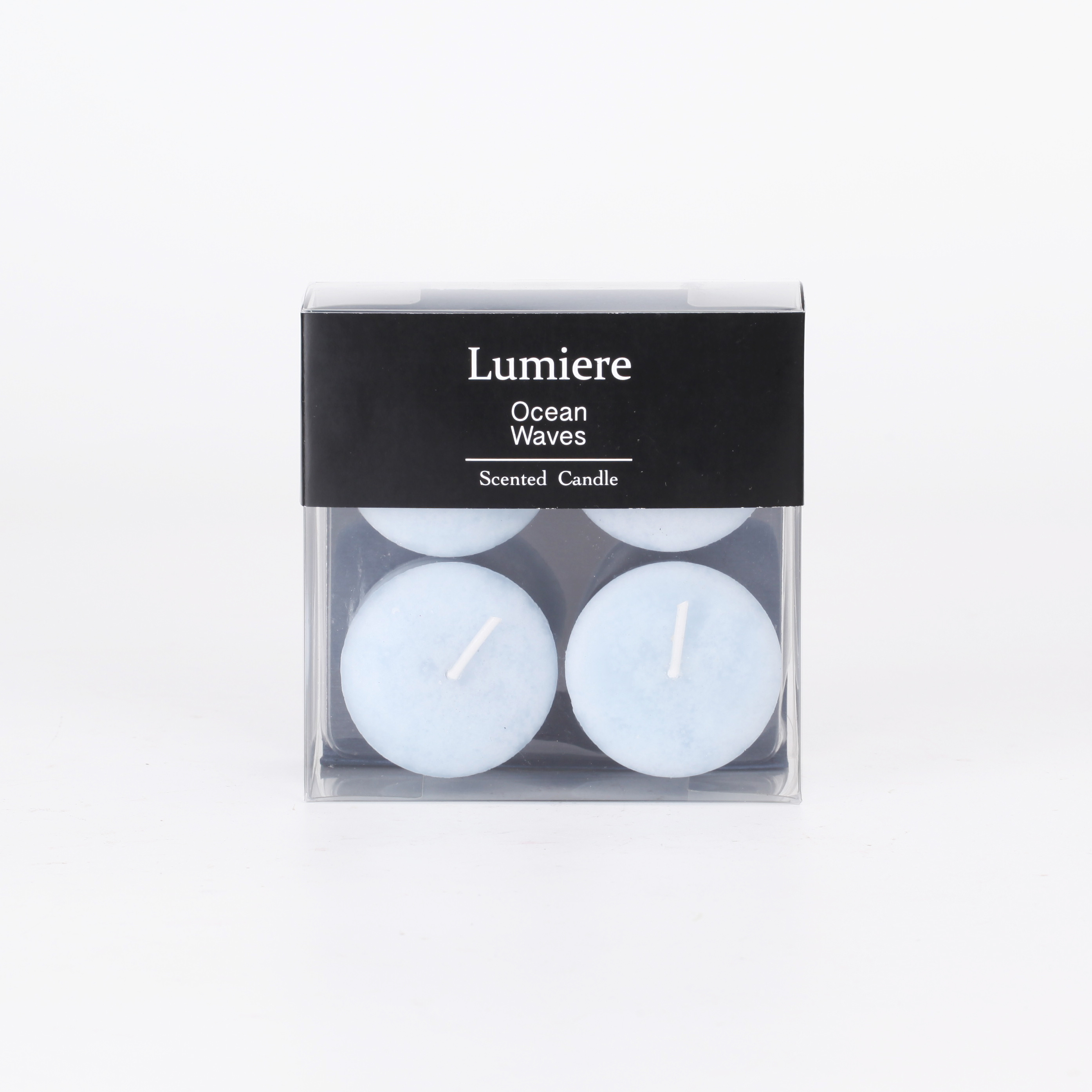 snowflaked votive candle / set of 4