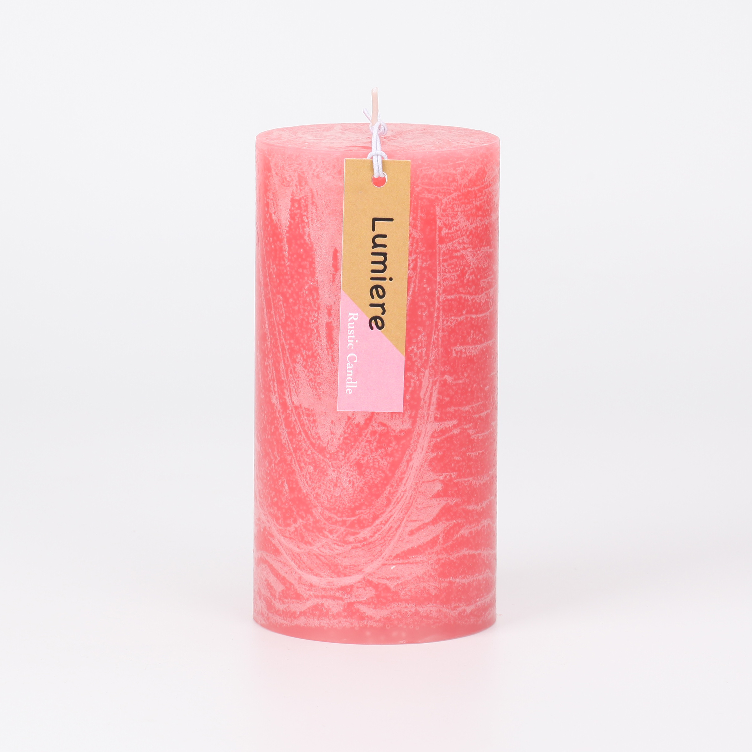6 inch rustic pillar candle