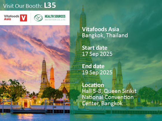 Meet us at Booth number L35 in Vitafoods Asia 2025