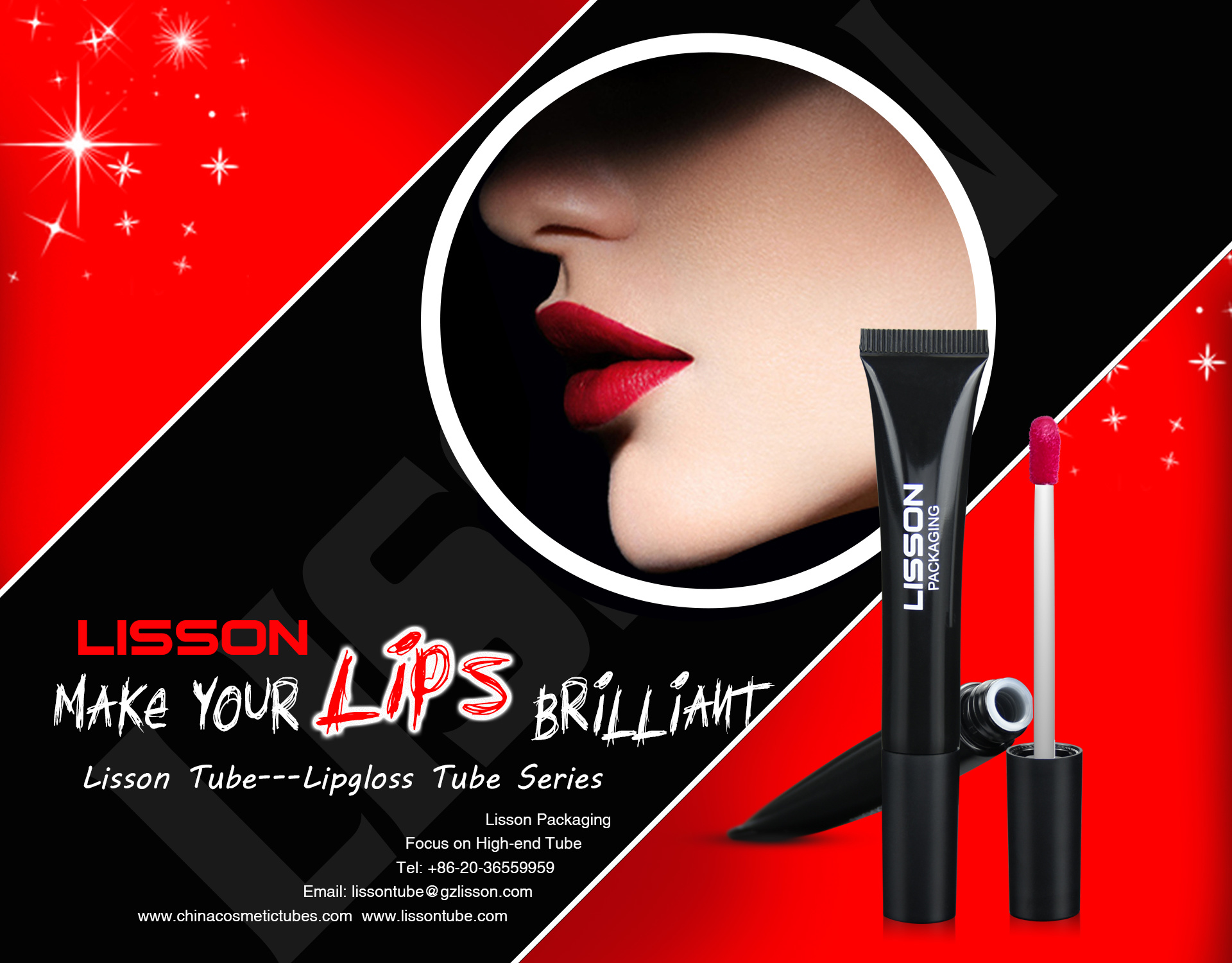 10ml Black Color Lip Gloss Tubes-Lisson Packaging