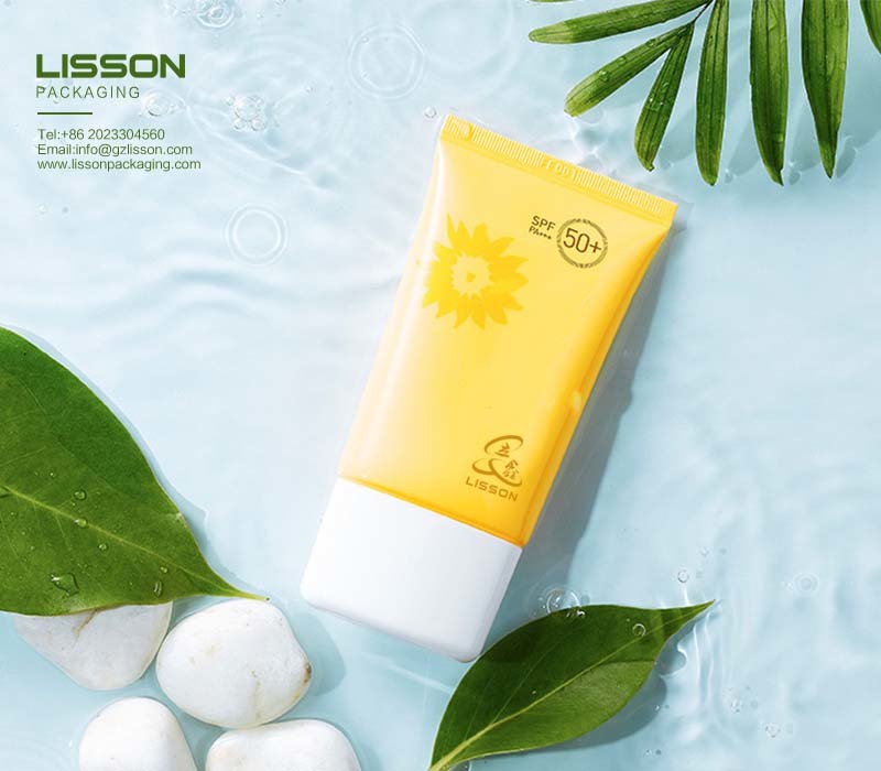 50ml Oval Yellow Sun Cream Tube