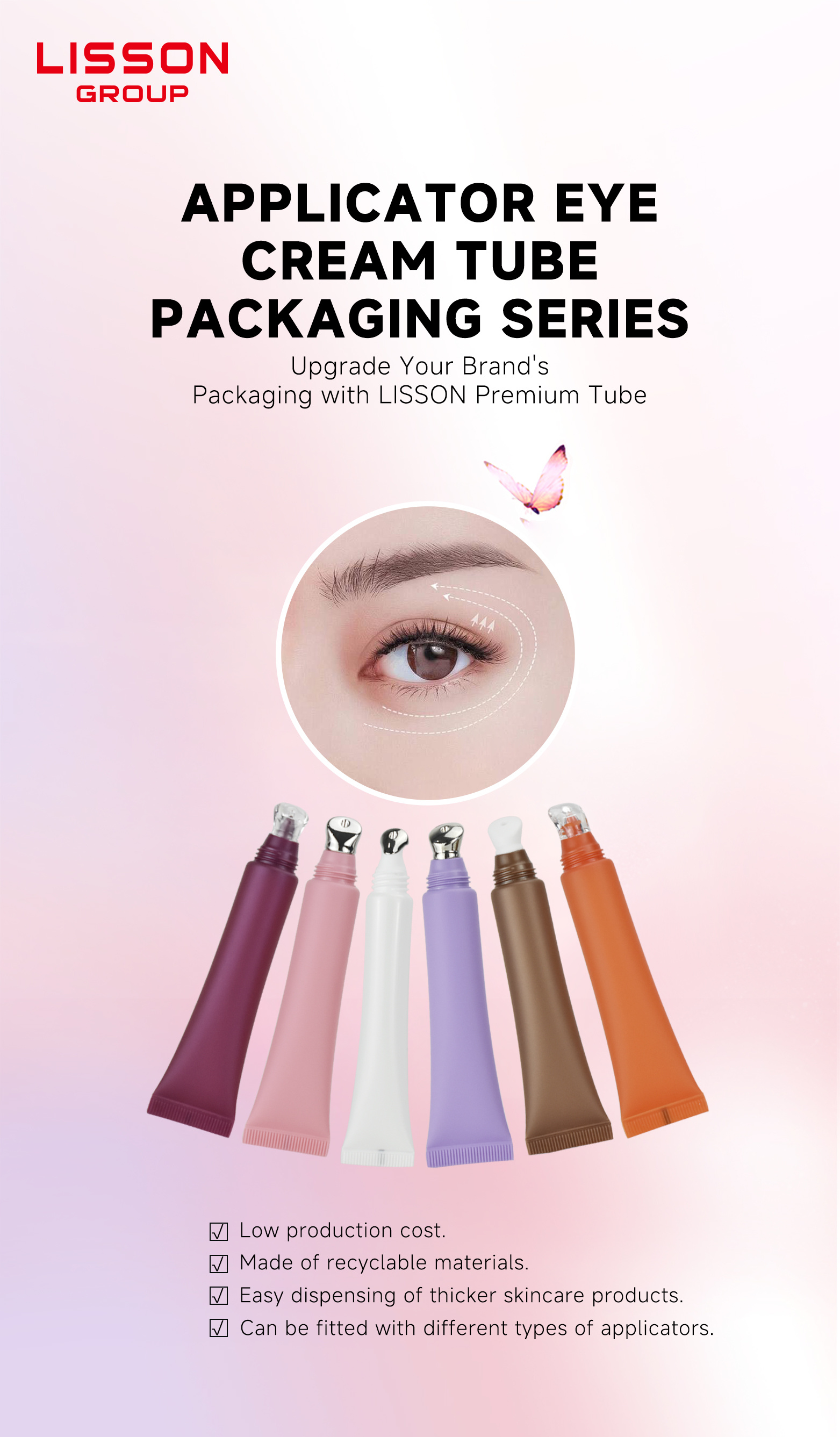 Eye Cream Tube Series with Applicator Head