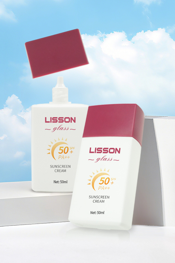 Sunscreen Cream Bottle Water Drop Shape Design