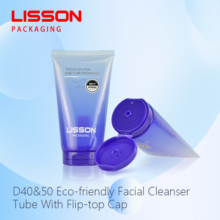 Custom Eco-friendly Facial Cleanser Tube With Flip-top Cap