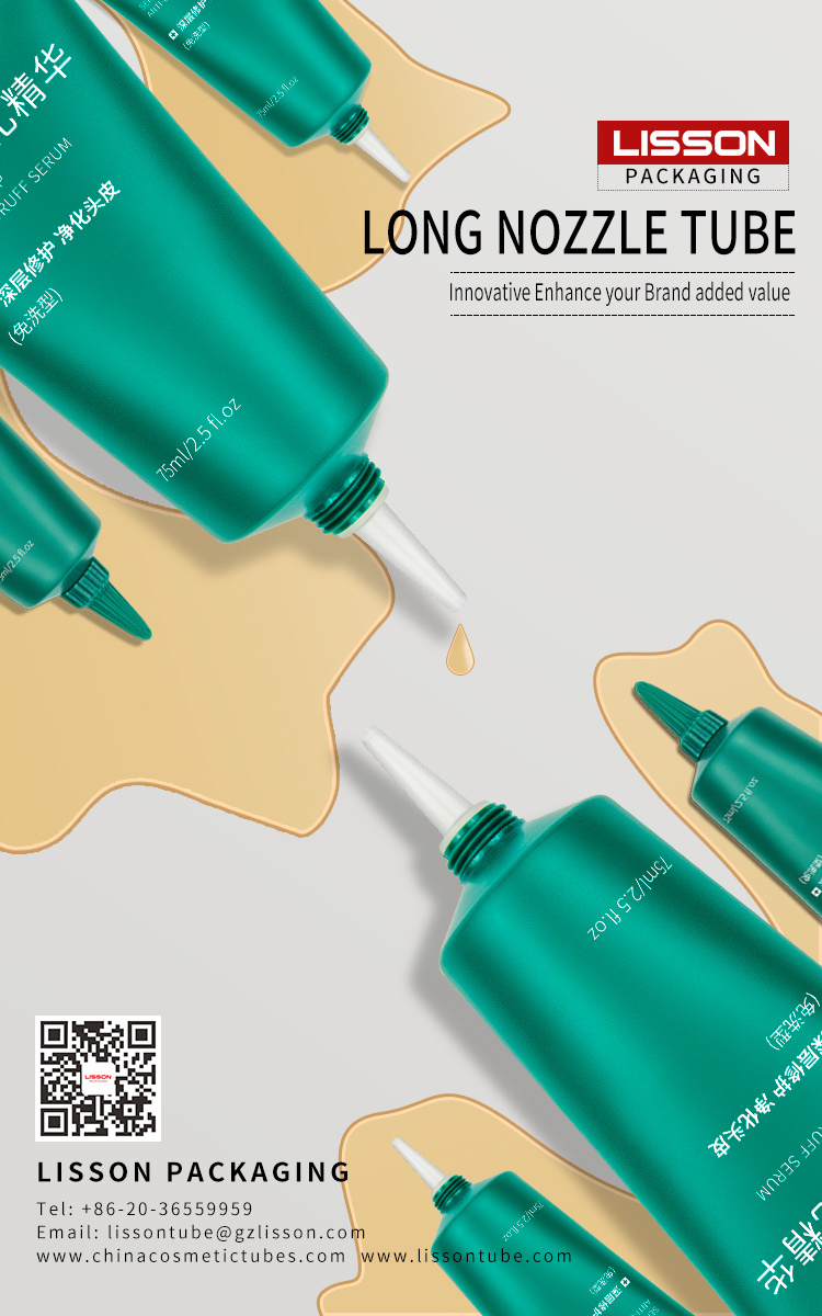 100ml Long Nozzle Plastic Squeeze Tube for Scalp Care
