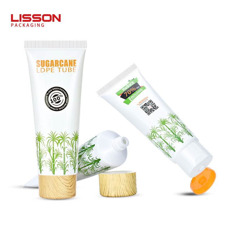 Custom  Green Packaging Sugarcane Tube for Skin Care