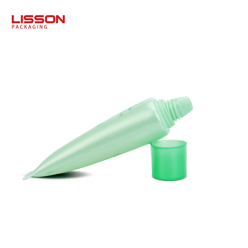 Custom Oval Plastic Tube Green Packaging for Skincare