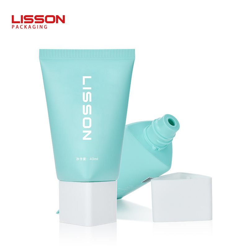 Plastic Skincare Tube Packaging with Special Triangle Shape Cap