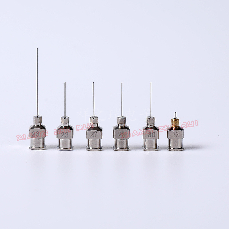 All stainless steel dispensing needles of different lengths
