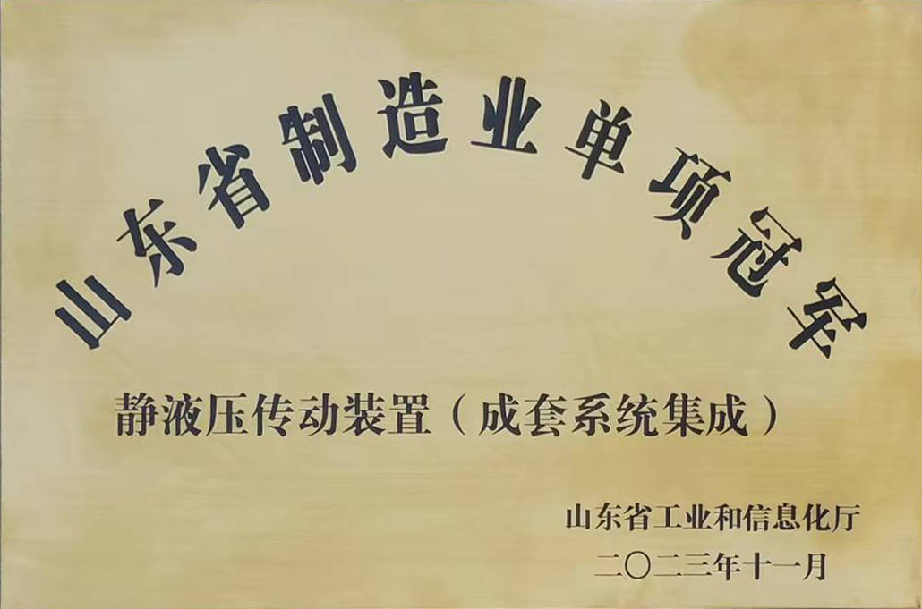 山东省制造业单项冠军企业
