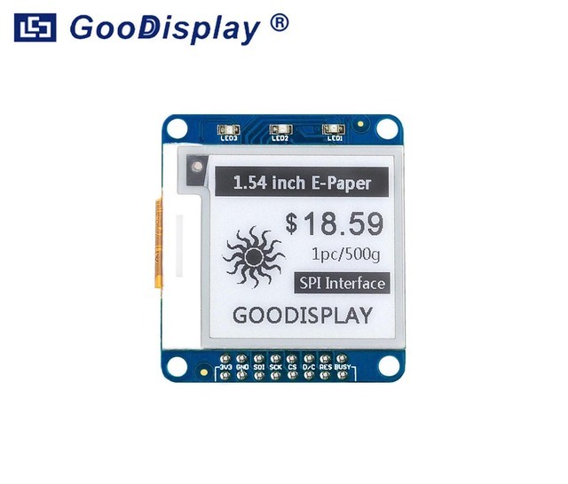 1.54 inch e-ink screen 200x200, supports Arduino, Raspberry Pi, STM32 e-paper display module, DESPI-K154D67