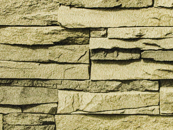 Beige yellow vertical stone wall Sandwich wall panel