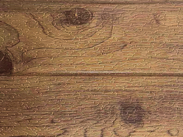 Yellow teak straight groove wood grain Sandwich wall panel