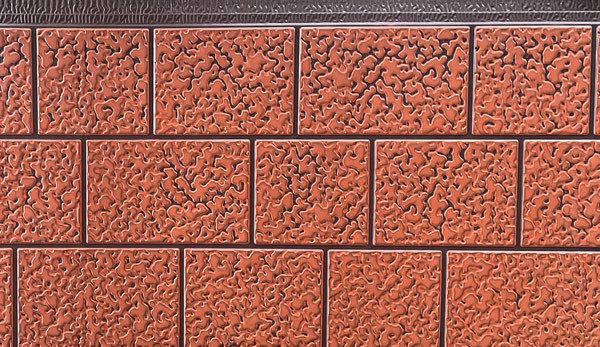 Light brown sand three bricks roll orange red Sandwich wall panel