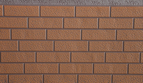 Light brown sand seven bricks roll orange red Sandwich wall panel
