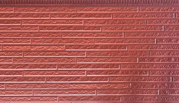 Brick Red Strip Stone Sandwich wall panel