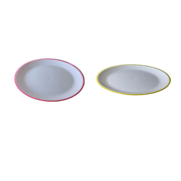 plastic double color plate Oval