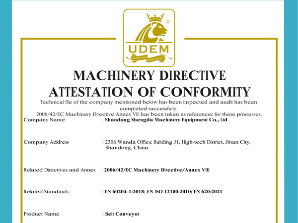 CE Certification Achieved: Setting a New Benchmark in Conveyor Safety and Quality