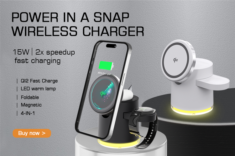 15W Qi2 Magsafe Wireless Charging Station 3 in 1 For Apple Multiple Devices Fast Charger Stand For iPhone/iWatch/AirPods