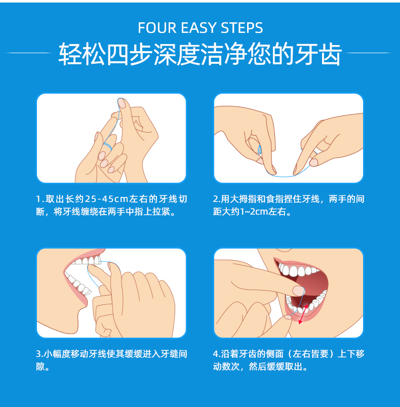 小鹿妈妈牙线 vs 牙签：了解牙线的正确使用方法