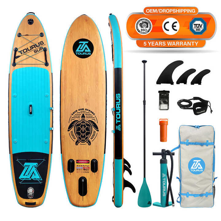 Hot sale new design wooden inflatable stand up paddle board sup boards inflatable standup paddleboard