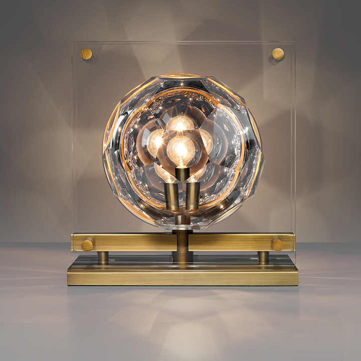 Zhongshan Lighting Factory High Quality Crystal Ball Desk Table Lamp Lights For Bedroom Study