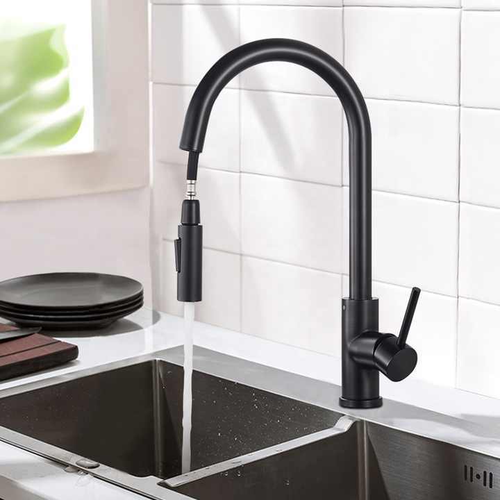 kitchen faucet stainless steel 304 water tap modern kichen kitchen taps brass matte black kitchen mixer sink faucets