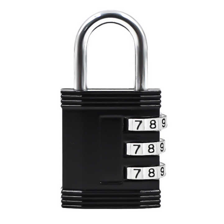3-digit code metal padlock small travel case padlock cabinet combination lock small gym lock