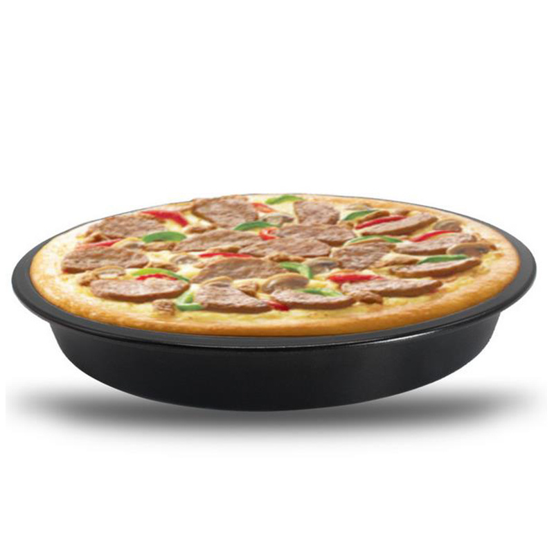 New Products Perfect Easy To Clean Carbon Steel Pizza Pan Non Stick Shallow Pizza Tray Bakeware