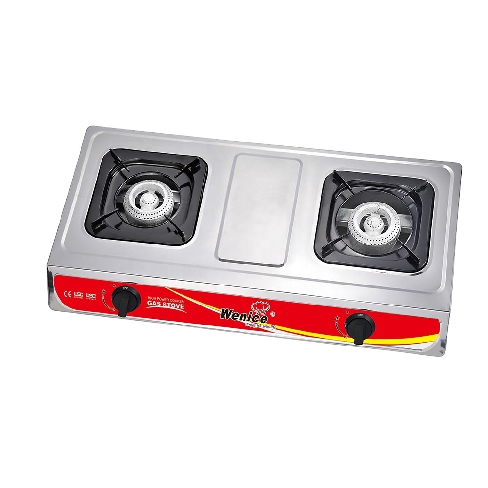 Two Burner SS Panel Desktop gas stove