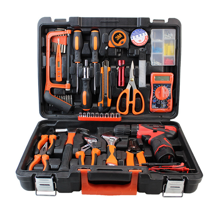 12v Lithium Electric Drill Hardware Set 57pcs Home Hand Tool Set