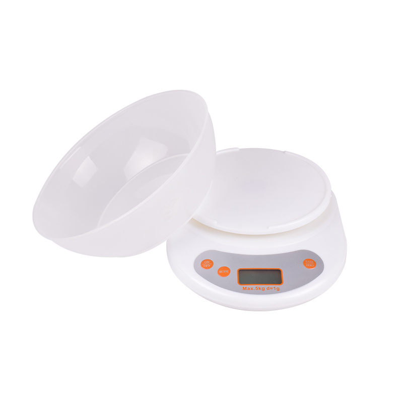 11lb/5kg Digital Kitchen Scale, Electronic Cooking Baking Food Scale with Bowl, Back-Lit LCD Display