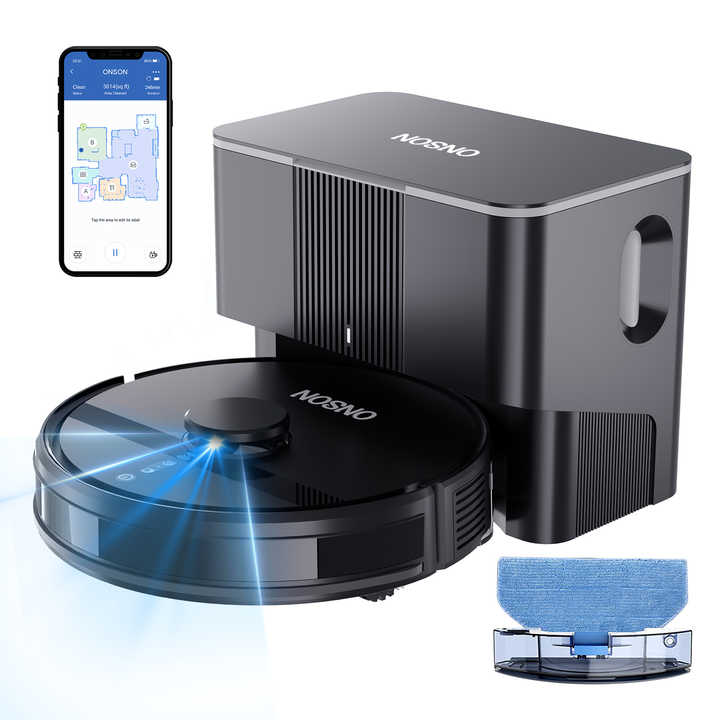 ONSON 2023 Self-Emptying Robot Vacuum Cleaner Sweep And Wet Mopping Self-Emptying Dustbin Vacuum Cleaner