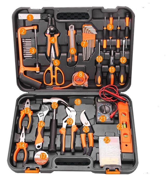 49PCS Hand Tool Sets For Household and Repair Tool Kit Multi Function