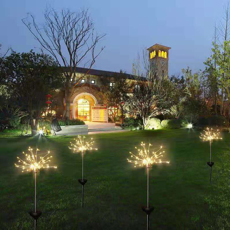 Solar outdoor LED fireworks lights 120LEDs string lights 8 modes garden pathway home party holiday Christmas decoration lighting