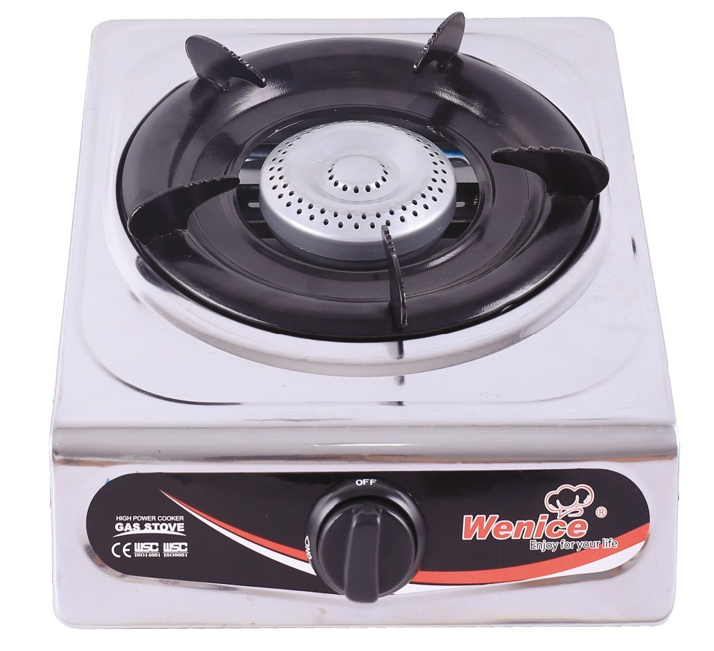 2021 new model full electric ignition of single burner stainless steel lpg gas stove