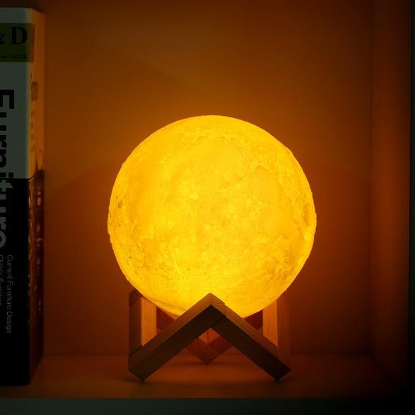 Creative 16colors Change Night Lamp Remote Control Colorful 3D Moon Night Light