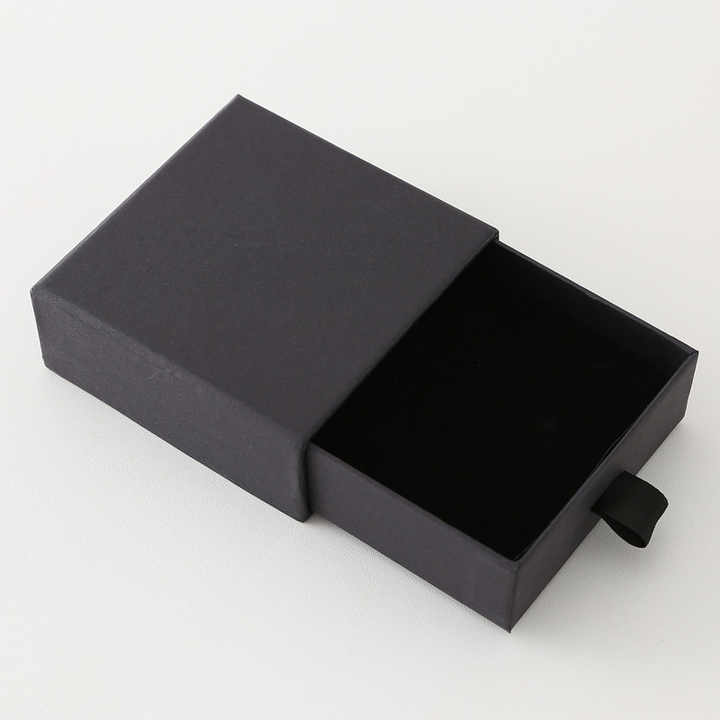 Wholesale Custom Logo Rigid Sliding Out Drawer Box Fancy Gift Box For Jewelry Accessory Storage Retail Box With Ribbon