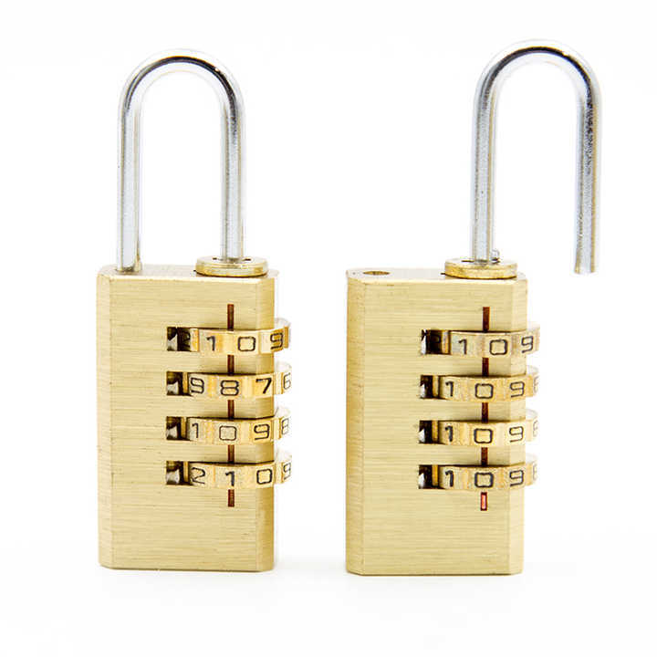 Luggage Resettable Brass 3-digit combination padlock