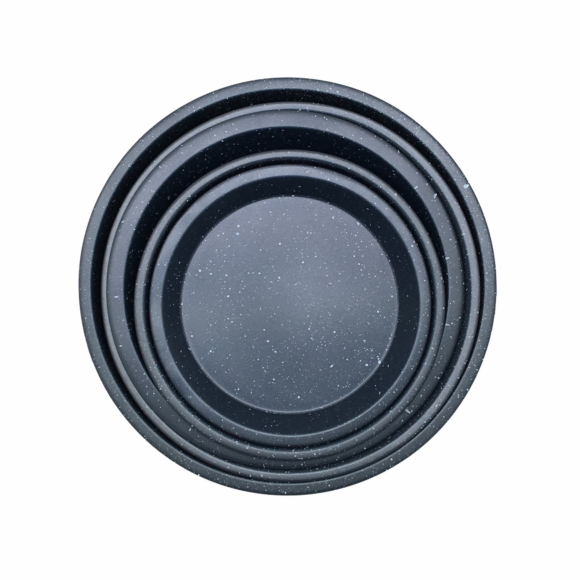Marble coating Round Shaped Non-Stick Pizza Pans Carbon Steel Baking Roasting Mold Pans 