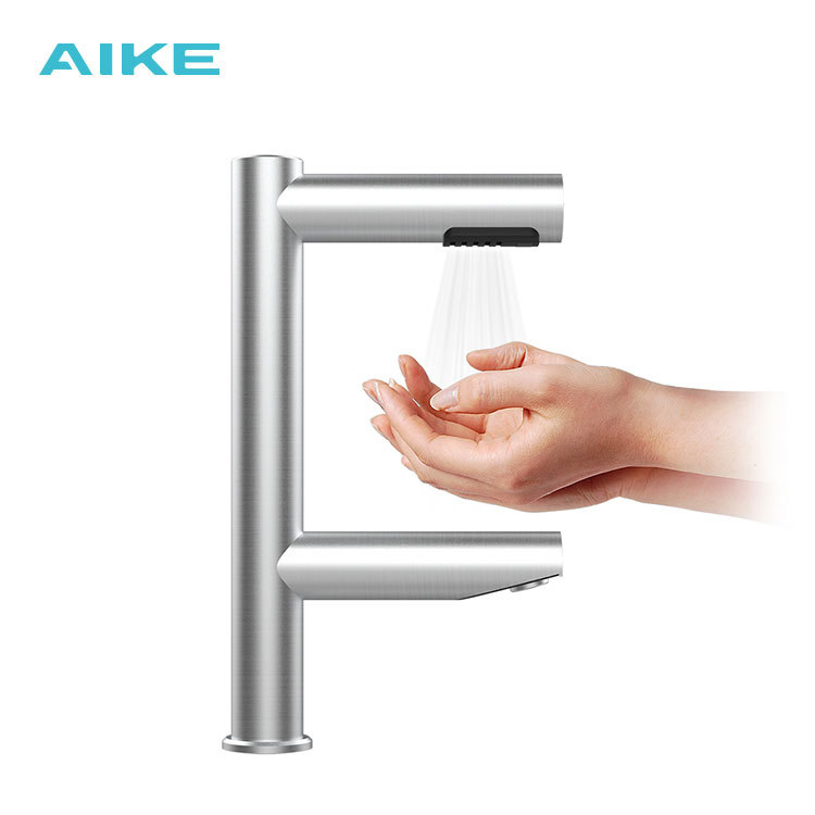 AIKE AK7130 World First design Automatic F-shape Faucet and Air Tap / hand dryer for toilet with HEPA Filter 