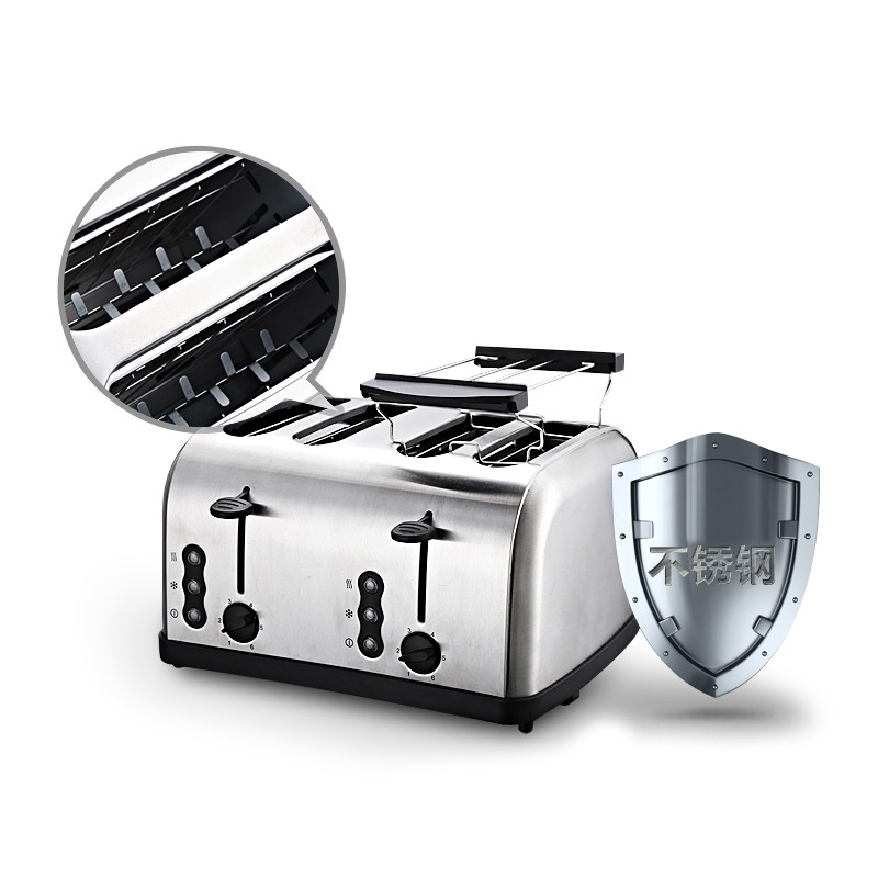 Zogifts Electric Stainless Steel Toaster 4 Slice 