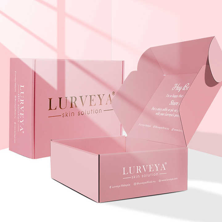 new arrival pink color customized size corrugated mailer paper gift box
