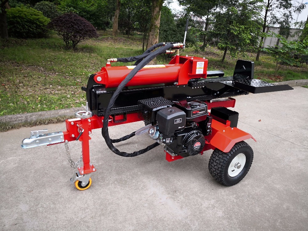 50 Ton Gasoline Engine Powerful petrol hydraulic wood splitter with Vertical and Horizontal firewood Log Splitter wedge