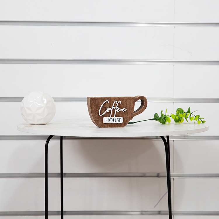Customizable Coffee House Decore Crafts Table Top Home Signs 