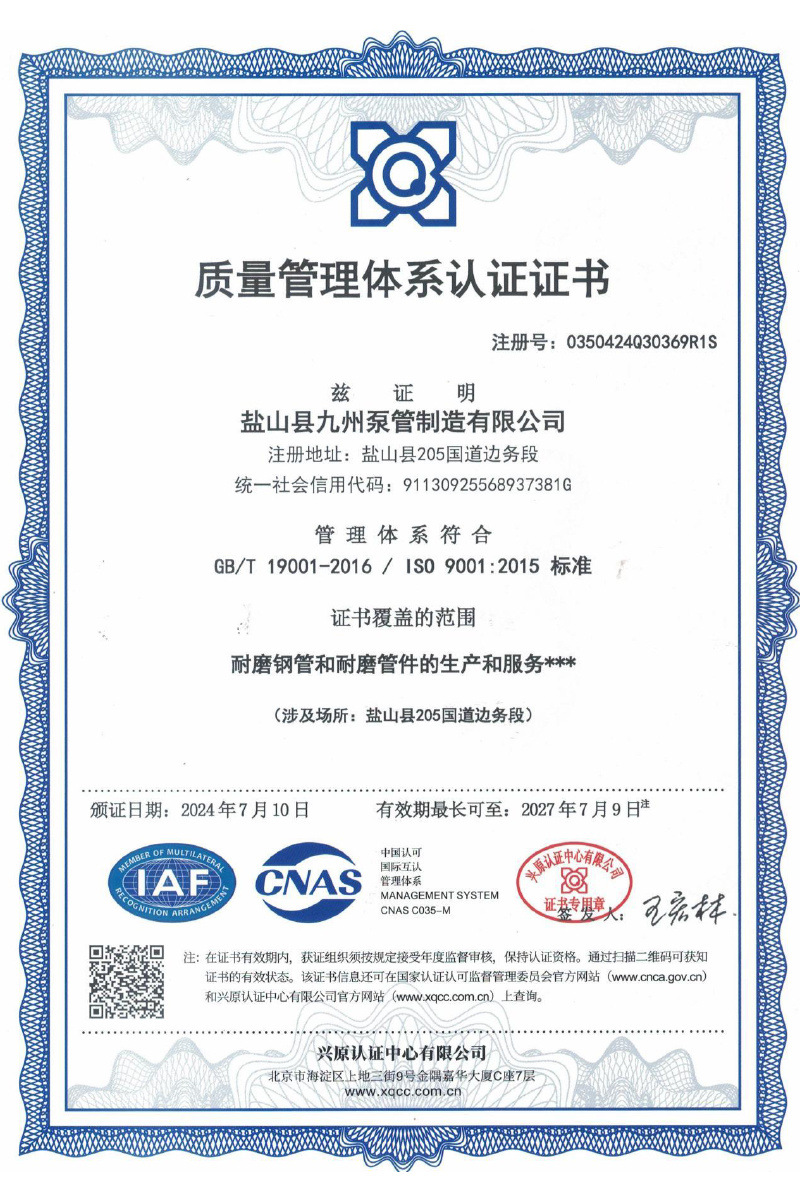 Quality Management System Certification Quality Management System Certification