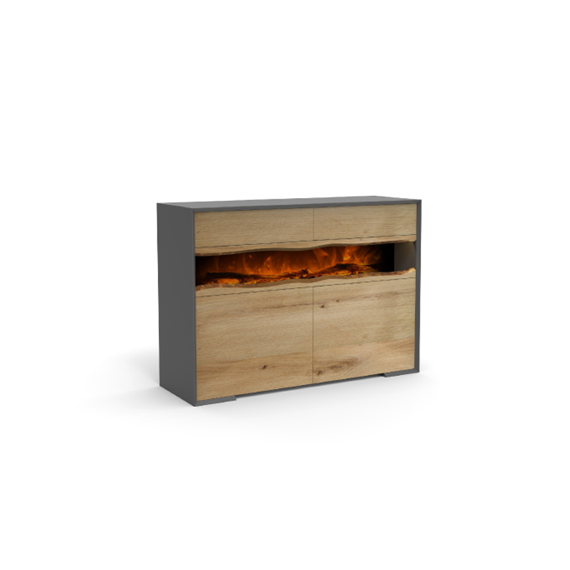 Modern Design Nightstand With Fireplace,YSL-EFP-329