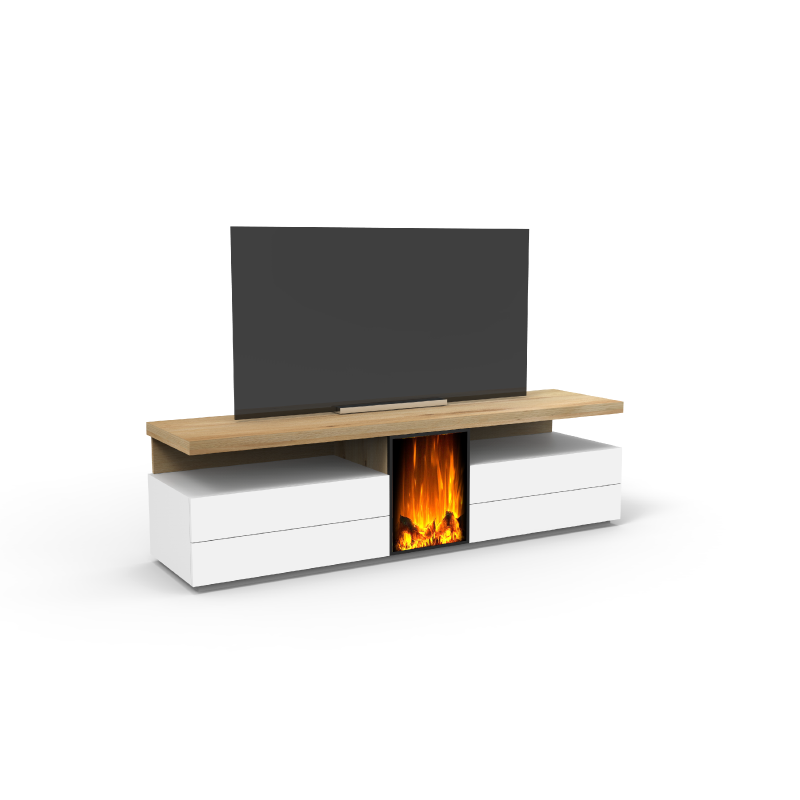 TV Lowboard Mit Integriertem Elektrokamin，YSL-EFP-334